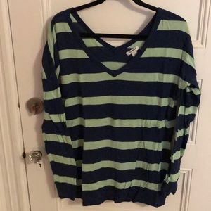 Navy and Green Sweater